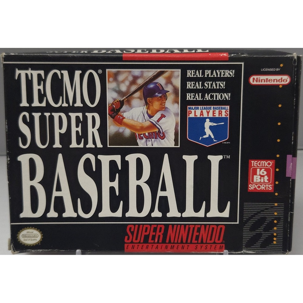 Tecmo Super Baseball SNES CIB - Tested - Unfilled Registration Card/ Rare Poster